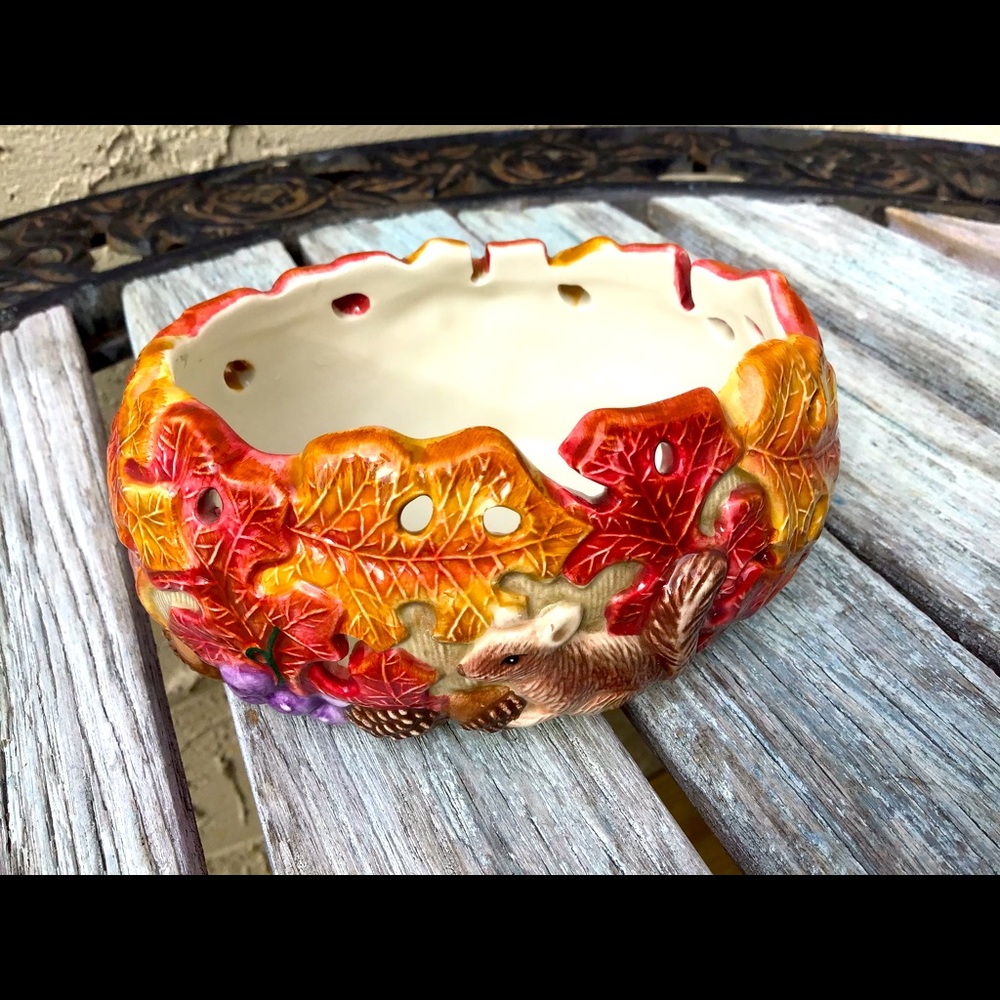 NWT FITZ & FLOYD BOWL WITH TEA-LIGHTS